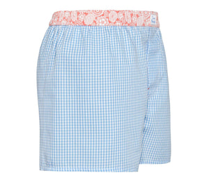 Mr Happy - blue checkered Boxer Short - True Boxers