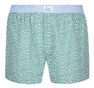 Evergreen - green Boxer Short with floral pattern - True Boxers